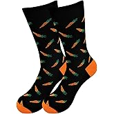 Real Sic Fun Socks for Men and Women - Cozy Cotton Dress Socks with Colorful Designs - Cool, Casual, Food Patterned