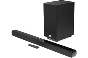 JBL Cinema SB190 2.1 Channel Soundbar with Virtual Dolby Atmos and Wireless 6.5" Subwoofer, Black
