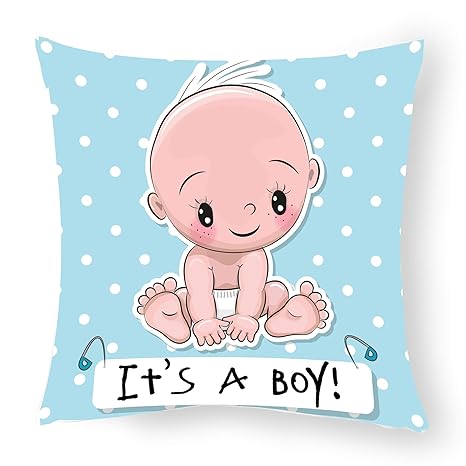 Buy Mekanshi Satin Baby Boy Cushion Pillow With Filler 12x12