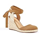 Juliet Holy Womens Lace up Espadrilles Closed Toe Wedges Sandals Strappy Slingback Platform Heels