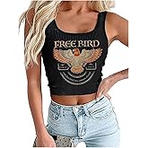 Vintage Cowgirl Crop Tank Tops Women Retro Graphic Western Cowboy Tee Girls Sleeveless Country Concert Crop Tops