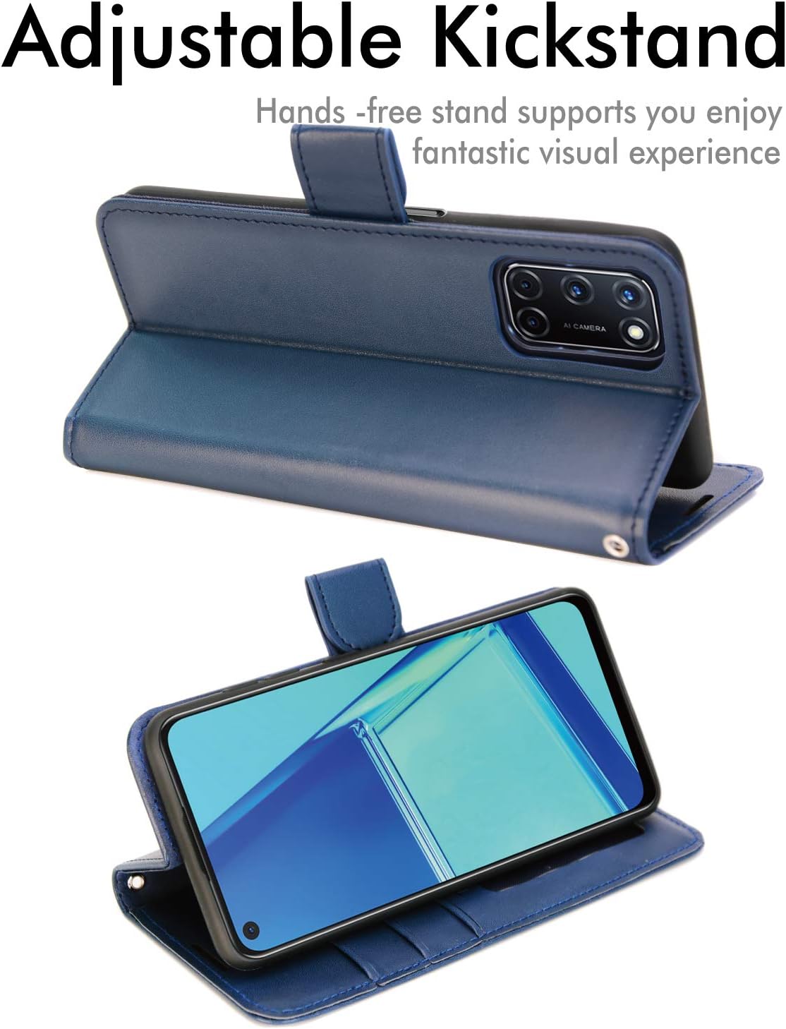 TECHGEAR Leather Wallet Case for Oppo A72 / A52 / A92, Flip Protective Case Cover with Wallet Card Holder - Image 5