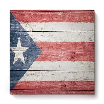 Amazon Com 12 X12 Print Artwork Puerto Rican Flag Stretched And