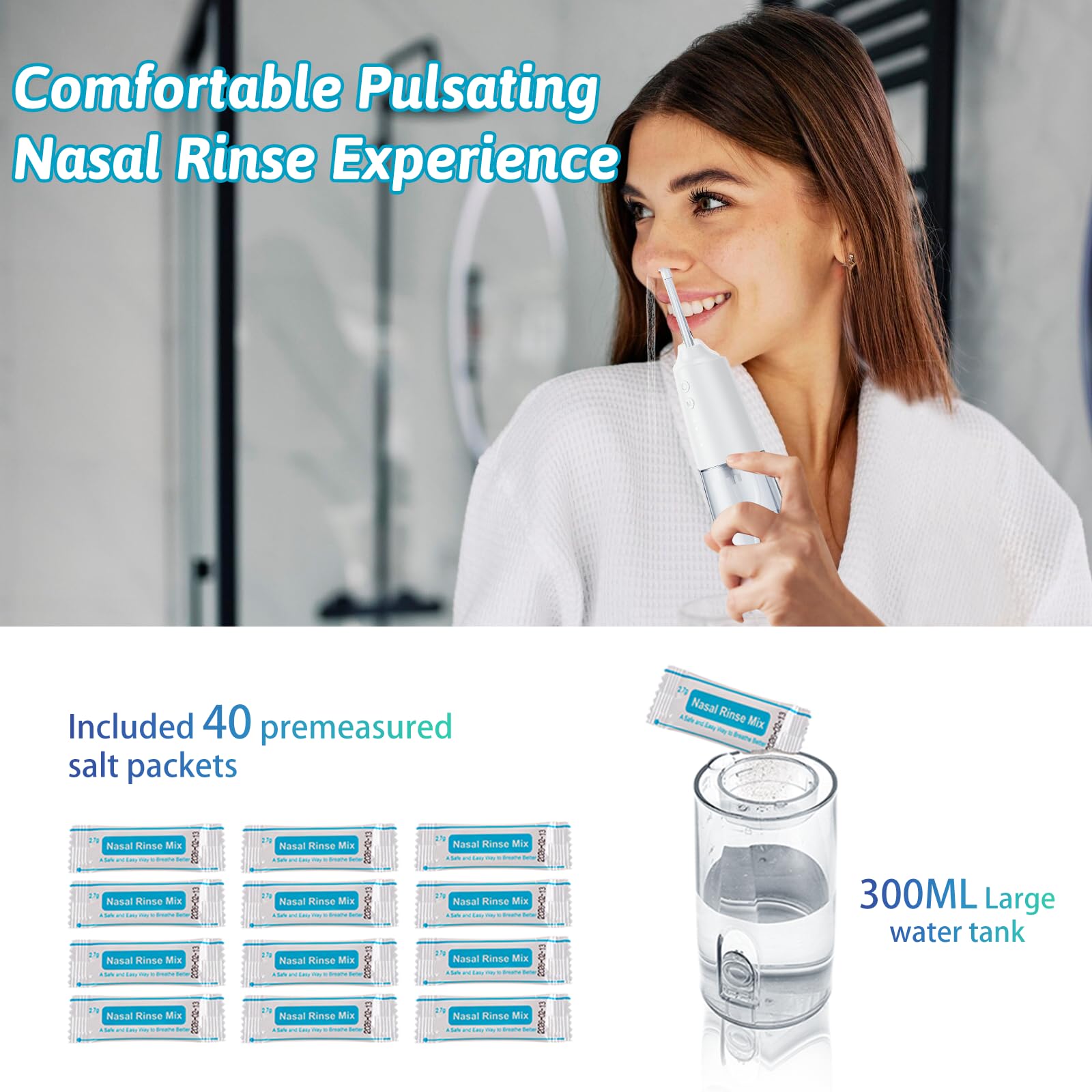 Sinus Rinse Small Machine Mua Nasal Irrigation System Portable Cordless Nasal Rinse Machine for ...