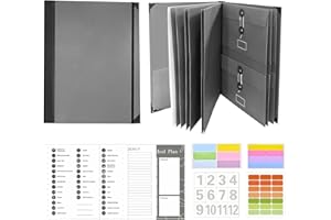 suyife Document Organizer, Important Document Organizer, in Case I Go Missing Binder, if i Die Binder Organizer, Estate Planning Organizer, File Organizer for Paper, Office and School, Work (1, Grey)