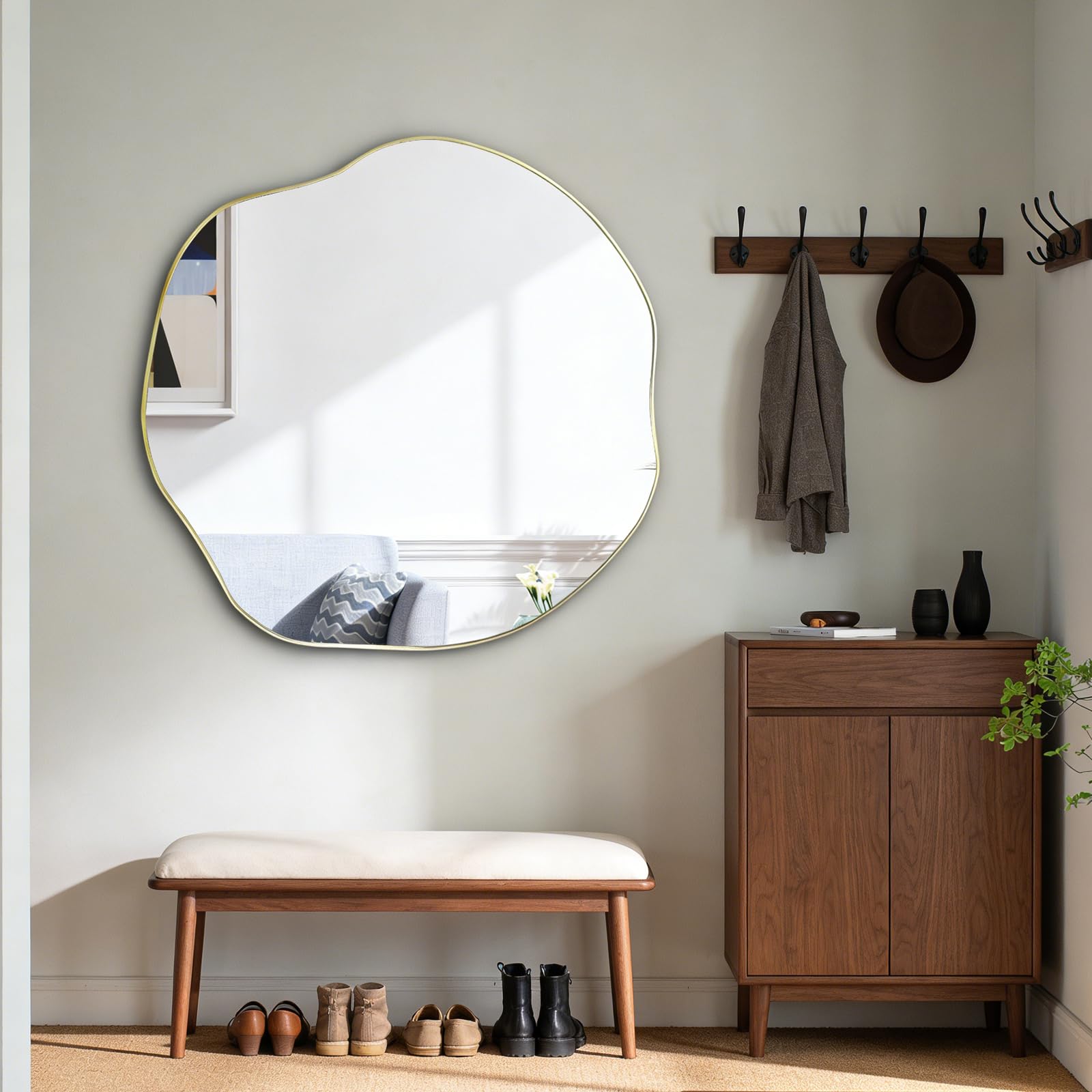 POZINO Irregular Wall Mirror, 35