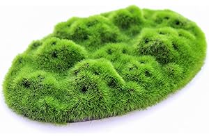 Penn-Plax Aqua-Flora Aquarium Living Resin Decoration with Embedded Glosso Plant Seeds – Moss Patch – Safe and Healthy for Freshwater Fish