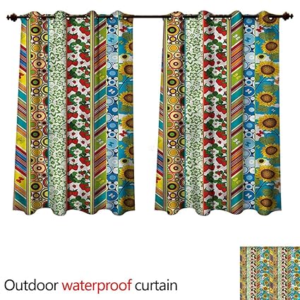 Amazon Com Cobedecor Striped Outdoor Curtains For Patio Sheer