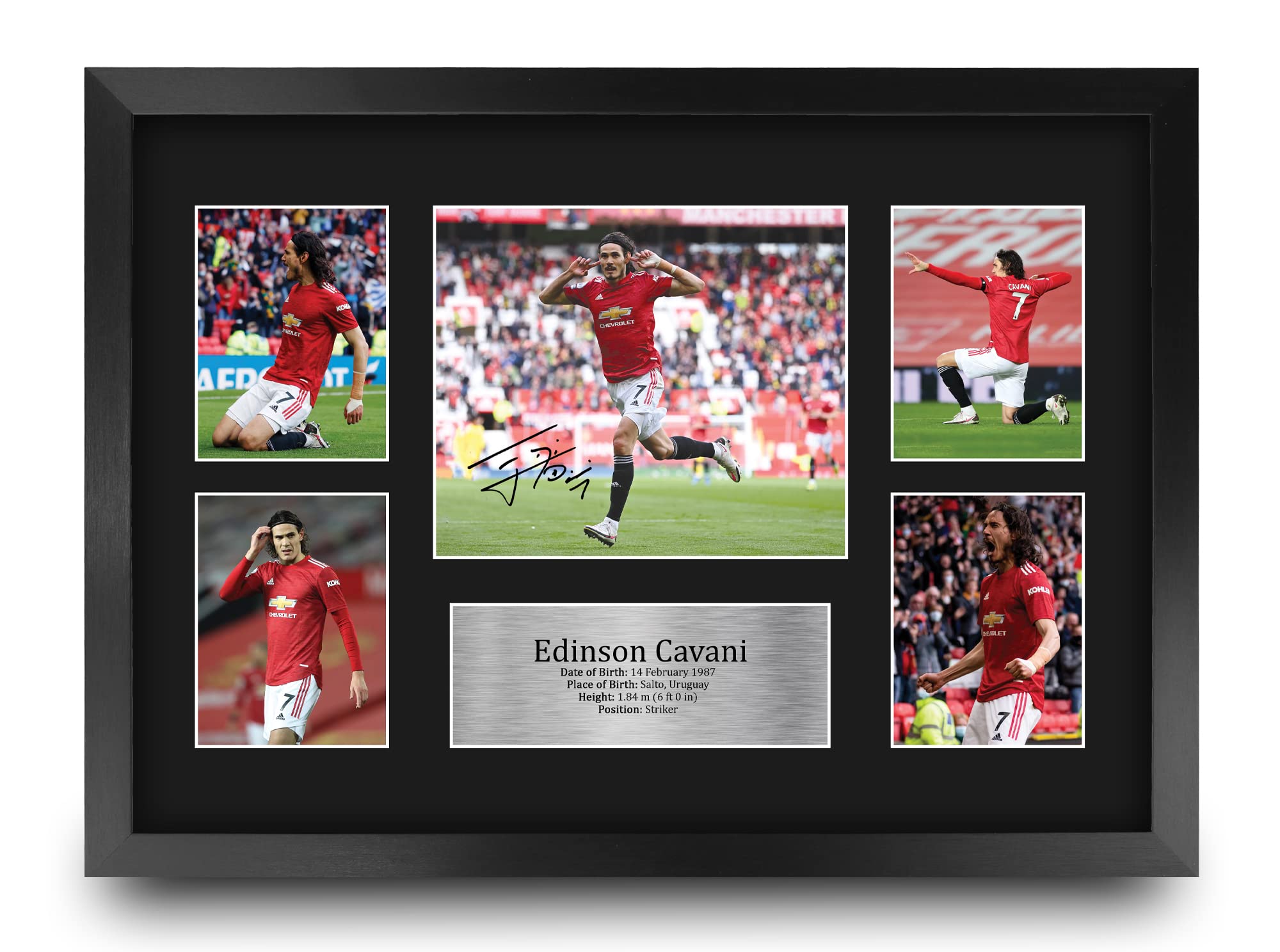 HWC Trading FR A3 Edinson Cavani Gifts Printed Signed Autograph Picture for Football Fans and Supporters - A3 Framed