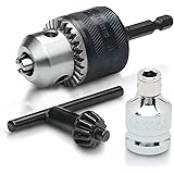 NEIKO 20754A 3/8” Drill Chuck Adapter | Chuck Drill for Impact Drivers with 1/4 Inch Quick Change Shank | Drill Converter Inc