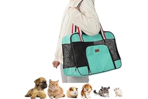 PATAZONE Green Small Dog Puppy Bag Cat Carrier Kitty Purse Pet's Totes Small Animals Bunny Rabbit Handbag Traveling Outdoor Go to The Vet Carry