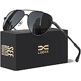 LUENX Aviator Sunglasses for Men Women Polarized Trendy Sun Shades UV 400 Protection
