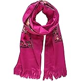 Urban CoCo Women's Embroidered Tassel Long Shawl Oversize Scarf Wraps for Women