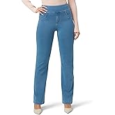 HUE Women's Super Soft Stretch High Rise Straight Leg Denim Leggings