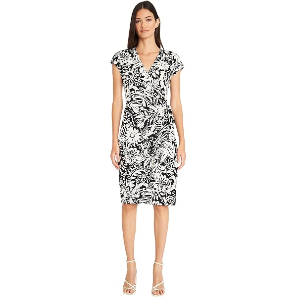 maggy london jersey wrap dress Maggy London Women Matte Jersey Wrap Dress in Wine/Coral Sz 20W