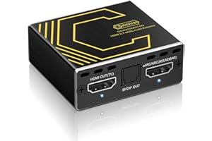 CORSAHD 4K@120Hz HDMI 2.1 eARC Audio Extractor Converter,HDMI to eARC,ARC,SPDIF Optical,7.1/5.1CH,Supports VRR,VLLM,CEC,Dolby Digital,Audio De-embed,HDCP 2.2/2.3 Bypass,Compatible with PS5,Xbox