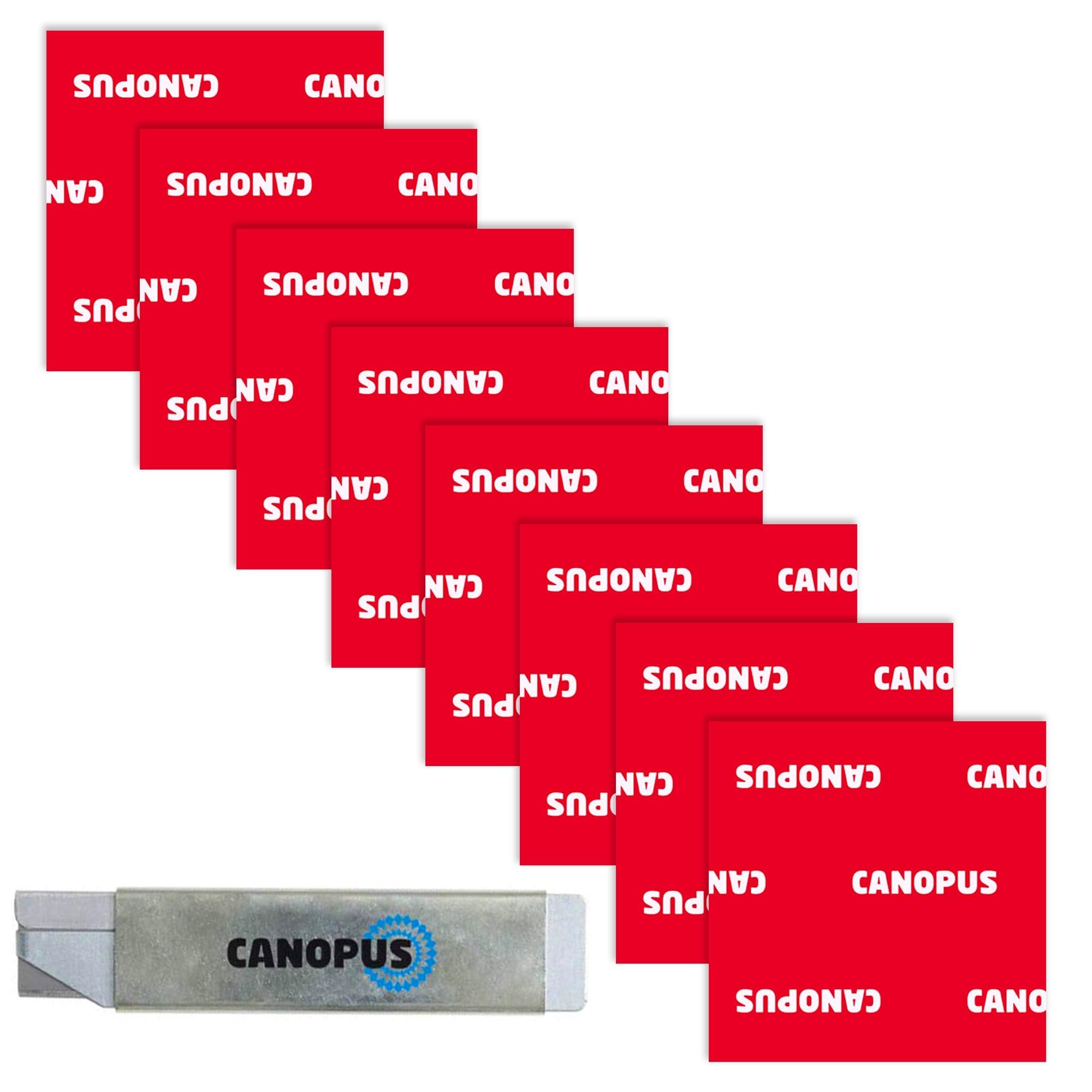 CANOPUS Waterproof Double Sided Pads, Clear 75 mm x 75 mm, 8-PCs, Extra Strong Sticky Pads, Ideal for Number Plate, License Plate, Home Office Decor