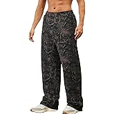 MSBESYOR Mens Baggy Camo Graphic Print Sweatpants Workout Athletic Joggers Pants for Men Wide Leg Hunting Sweat Pant