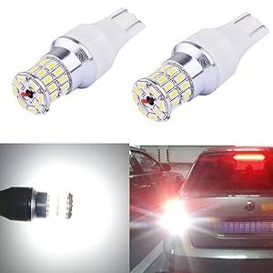 Alla Lighting Super Bright 912 921 LED Backup Light Bulb W16W 912 921 LED Bulb 6000K Xenon White High Power 3014 36-SMD T15 Wedge LED 921 Bulb Back Up Reverse Light Bulbs Lamps (Set of 2)