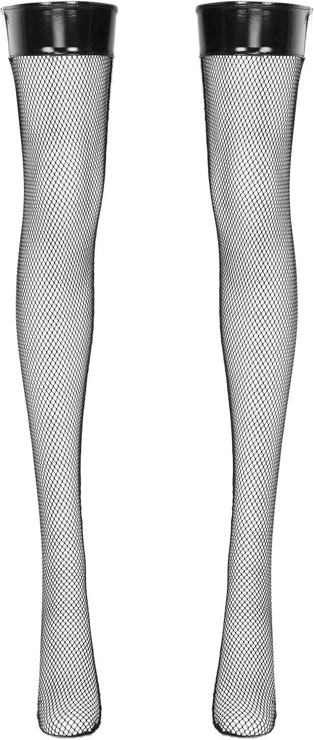 Bencailor 4 Halterlose Netzstrümpfe - Oberschenkelstrümpfe Mit Spitzen