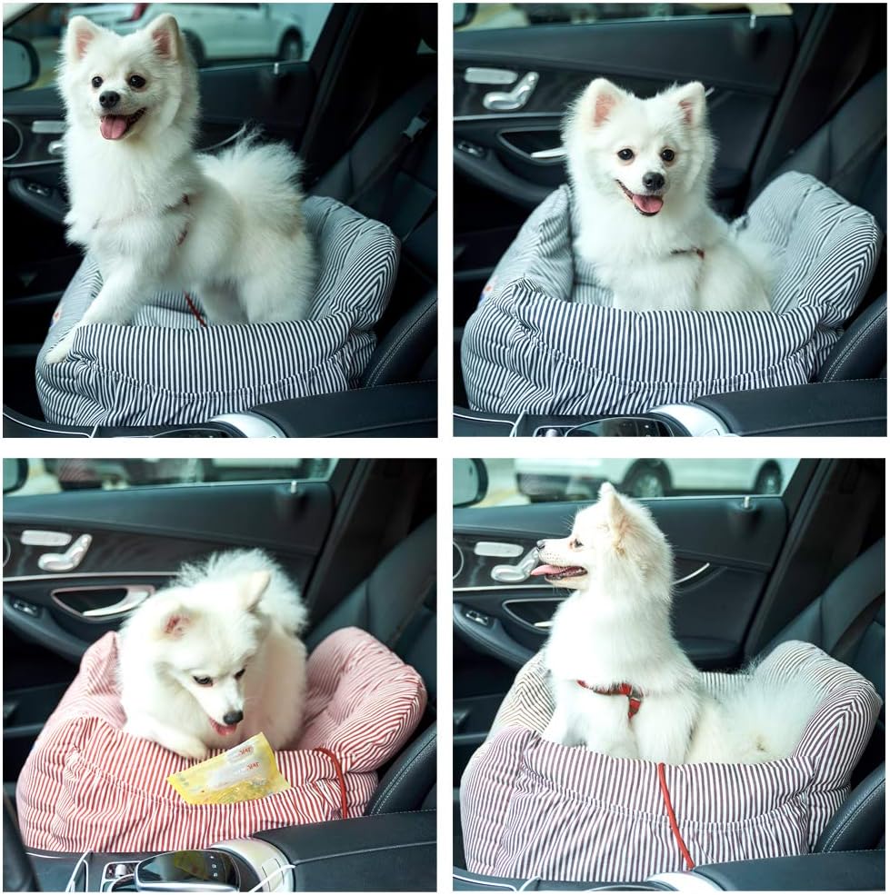 BLOBLO Dog Car Seat Pet Booster Seat Pet Travel Safety Car Seat Dog Bed for Car with Storage Pocket : Pet Supplies