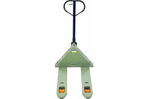 Wesco 272744 Deluxe Adjustable Fork Pallet Truck with Handle, Polyurethane Wheels, 5500 lbs Load Capacity, 47" Height, 48" Length x 27" Width