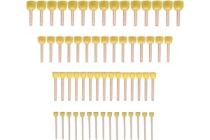 WAFJAMF 60-Pieces Assorted Size Round Sponges Brush Set, Paint Tools for Kids