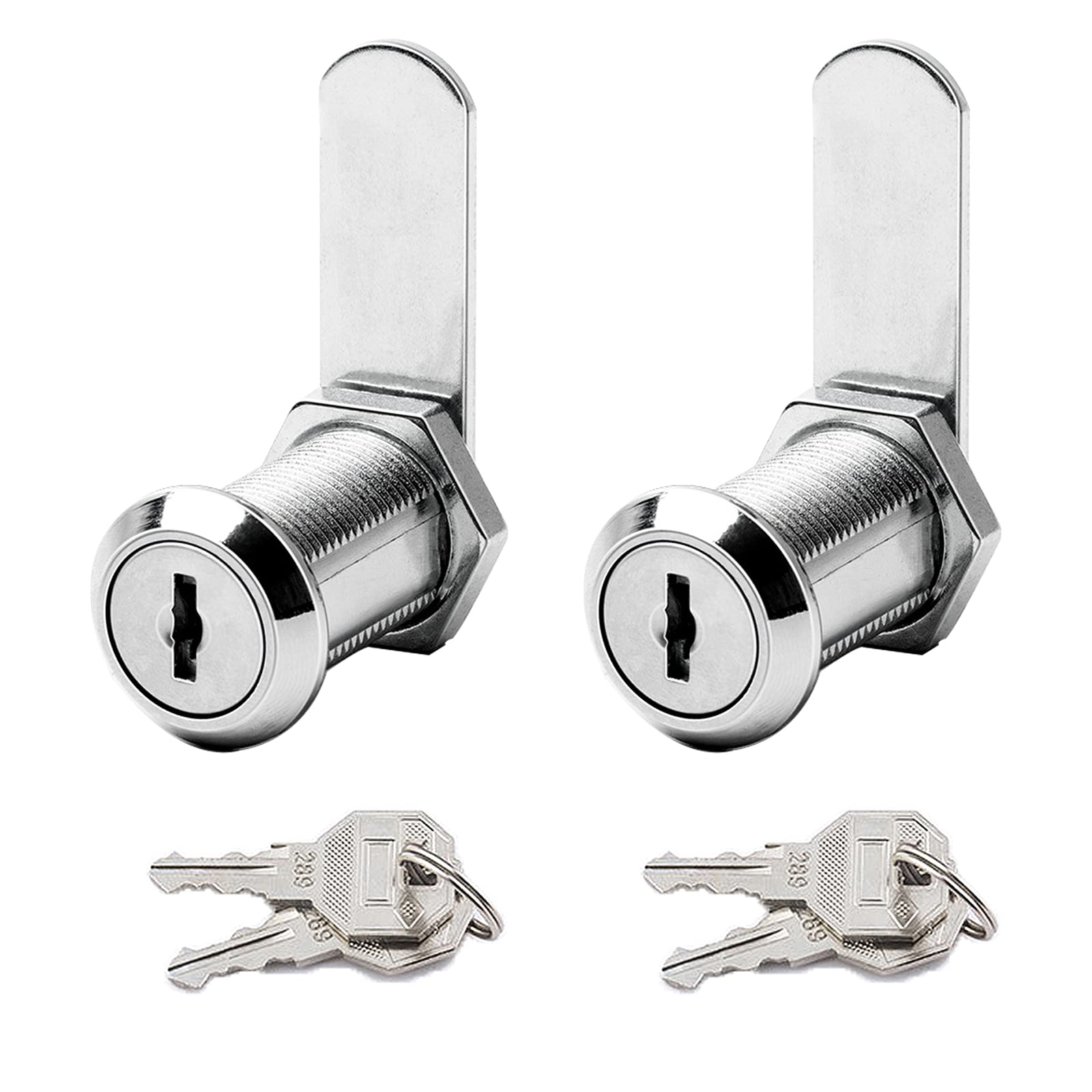 YUTOU 30 mm Security Letterbox Locks Furniture Lock Cylinder Cam Lock with 4 Keys for Door Cabinet Letter Box Cabinet Pack of 2