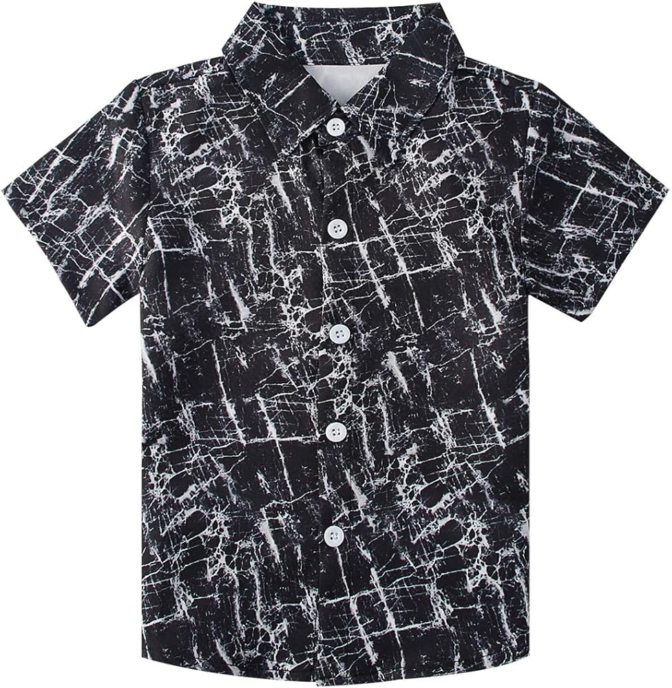 Little /& Big Boys Button Down Shirts Hawaiian Aloha Short Sleeve Party Camp Holiday Casual Novelty Dress Shirt Size 2-14T