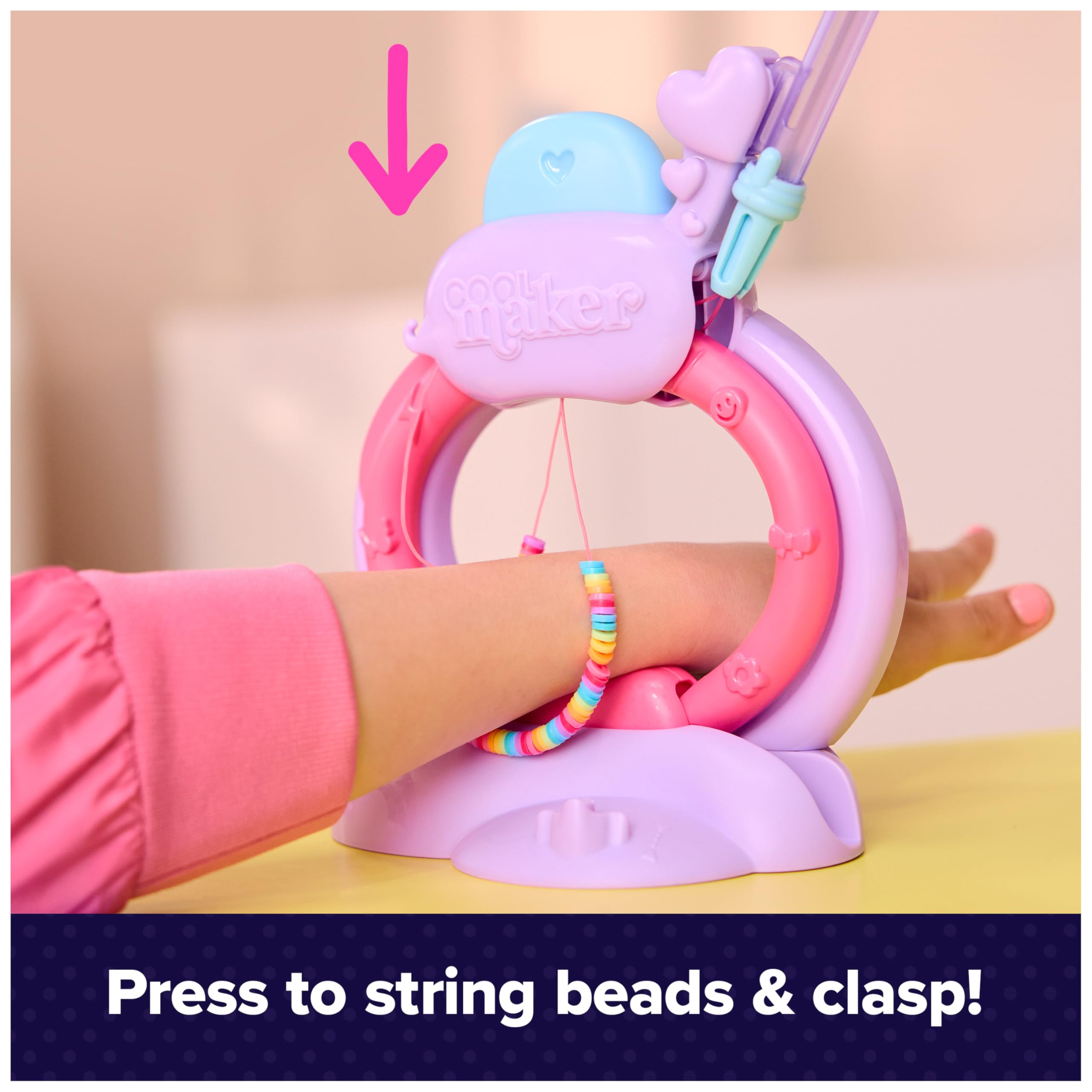 Cool Maker, Stack’d Heishi Studio Bracelet Making Kit with Easy Beading Pen & Over 1200 Beads for Bracelets, Makes 15, Arts and Crafts Kids Toys for Girls Ages 7 and up