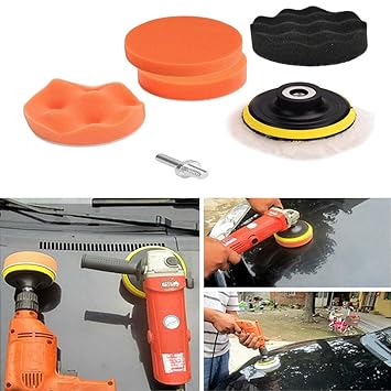 FidgetGear 3/4/5in Car Polisher Pads, Sponge Polishing Buffer Pad Set with M10 Drill Adapter and Sucker - 7pcs 3 80MM