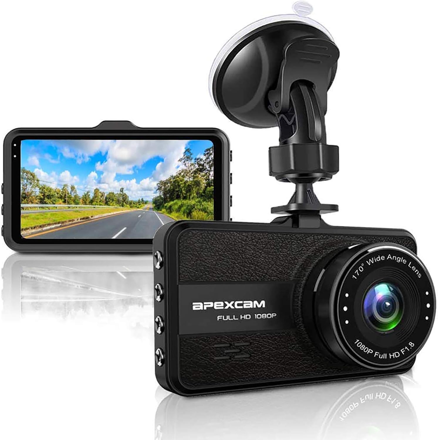 【2020 Nouvelle Version】 Apexcam Caméra Voiture 1080P Ultra HD Caméras 170 ° Grand Angle Caméra