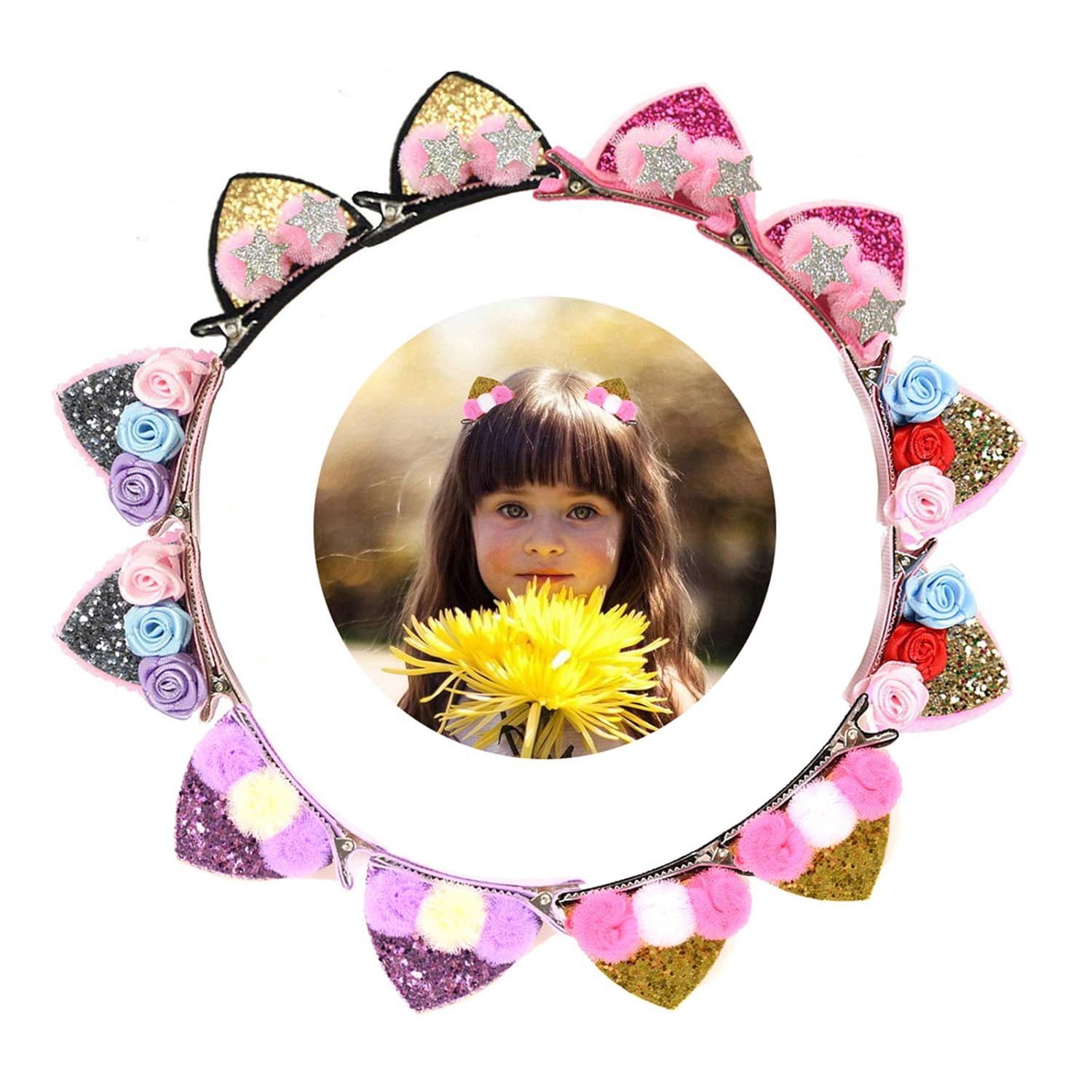 ThEast Barrette For Girls Kids Loveliness Handwork Hair : Beauty