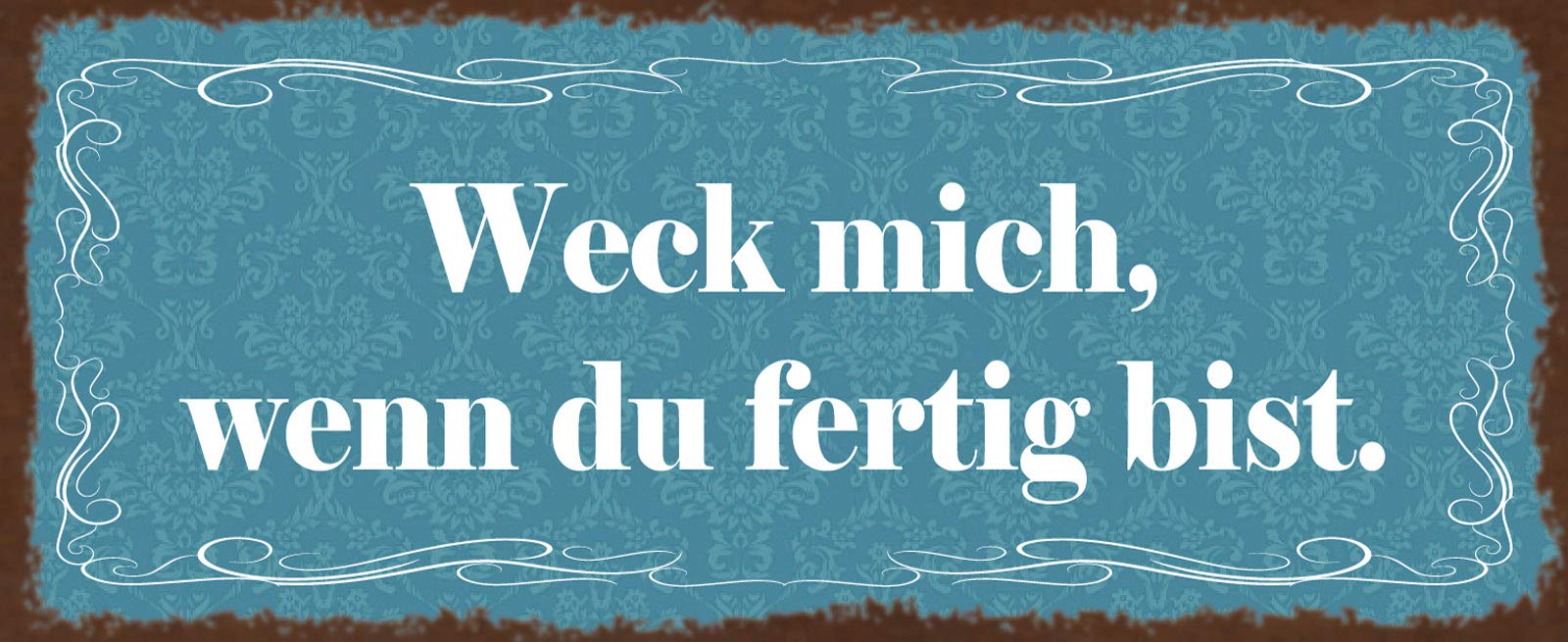 Schatzmix Tin-Plate Sign, Sheet metal, Multicoloured, 27x10 cm