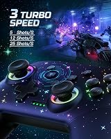 VOYEE Wireless Pro Controller for Switch PC RGB Light Turbo Wakeup 6 Axis view 3