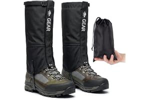 Leg Gaiters, 620D Nylon & 3-Layer Construction for Hiking & All-Season Ultimate Waterproof Snow Sports Hiking Gaiters for Men