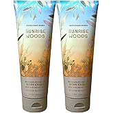 Bath and Body Works Gift Set of of 2 - 8 oz Body Cream - (Sunrise Woods)