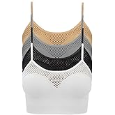 4 Pack Women’s Seamless Wireless Cooling Front Unpadded Comfort Bra with Adjustable Straps