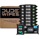 DUDE Wipes - Flushable Wipes - Unscented 8 Pack + Mint Travel Pack, 402 Wipes - Extra Large Dispenser Wet Wipes with Vitamin 