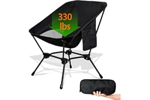 TXPEP Ultralight Portable Camping Beach Chairs Compact Folding Lawn Chair Outdoor Lightweight Backpack Camp Chair for Adults Backpacking Chair with Pocket for Outside Travel Picnic & Hiking, Support 330 LBS