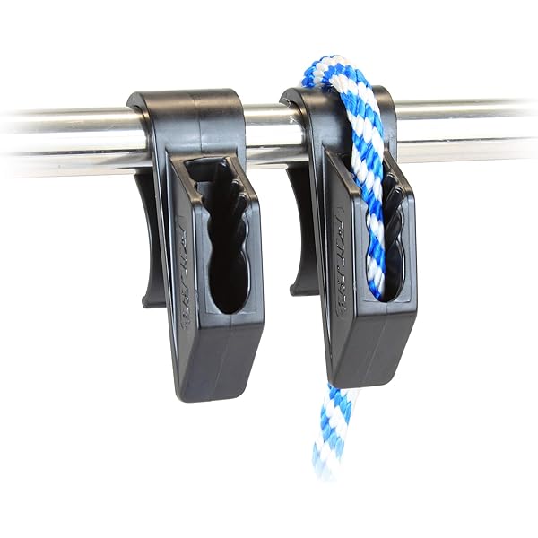Folbe Boat Fender Hanger Clips - Pair For 7/8" Rails, Adjustable Fender Adjustment