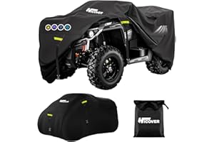 Hicover 600D ATV Cover Waterproof Heavy Duty Trailerable 4 Wheeler Cover Waterproof Outdoor Quad Cover All Weather Season UV 