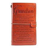 To My grandson Leather Journal - Travel Notebook