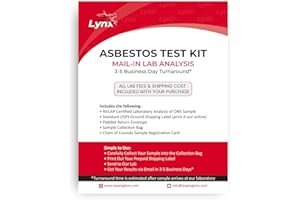 LEAPING LYNX Asbestos Test Kit for Home, NVLAP Lab Test Fee & Shipping Label Included, 72-Hour Results, Certified DIY Asbestos Testing Kit with Easy Instructions & Fast Turnaround, Popcorn Ceilings, Tiling, & More
