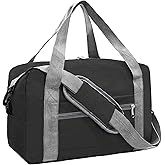 lifwimner Foldable Carry on Luggage Bag 22x14x9 Personal Item Bag for Airplanes Travel Duffel Bag for Women and Men (40L, Black)