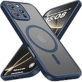 ImpactStrong Magnetic Guard Designed for iPhone 16 Pro Max Case [Camera Protection] [Military Grade Drop Tested] [Compatible with MagSafe] Slim Translucent Matte Phone Case (6.7") - Navy Blue