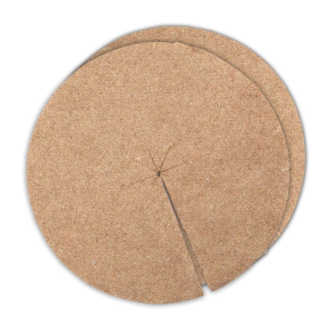 La cordeline CJN10H Pack of 2 Jute Felt Mulching Discs Diameter 60 cm Natural