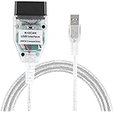 LZLRUN K+DCAN K+CAN USB OBD2 Cable with Switch for BMW E-Series Coding | FT232RL chip, USB Interface K+ Dcan OBDii Diagnostic Scanner, Work with Ediabas NCS Expert Tool32, Works with Windows 10 11