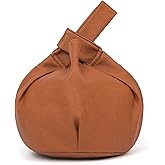 CORAID Women's Small Tote Bag for Women Soft Leather Top Handle Bag Wristlet Knot Pouch Purses and Handbags