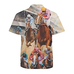Cool Horse Mens Funny Hawaiian Shirts 3D Graphic